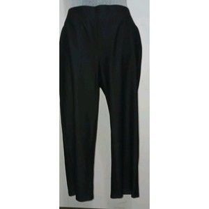 Eileen Fisher Cropped Size M Stretch Pull On Pants Black